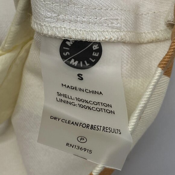 Simon Miller Women’s Sahara Striped Denim Mini Dress – Light Sand Brown/White S - Picture 12 of 12